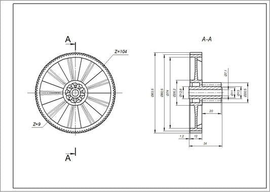 Braun AS00000377 Meat Grinder Gear