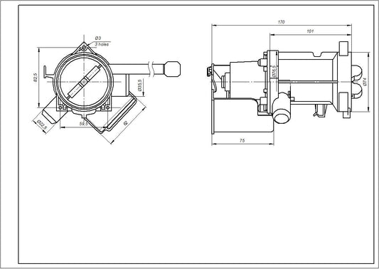 Pump (Drain Pump) for Washing Machine LG 5859EN1004B 30 W HG-173 (separate rear contacts, for 3 self-tapping screws)