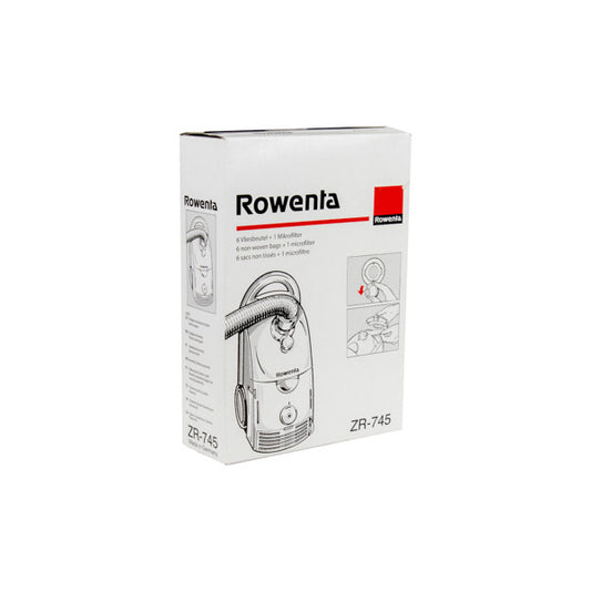 Dust Bags (6pcs) + Output Microfilter for Vacuum Cleaner Rowenta ZR745