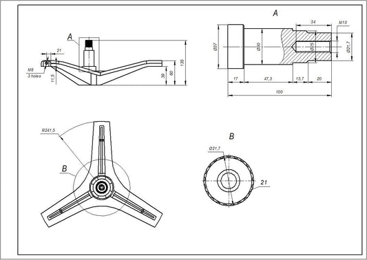 Washing Machine Drum Spider LG MHW34308901