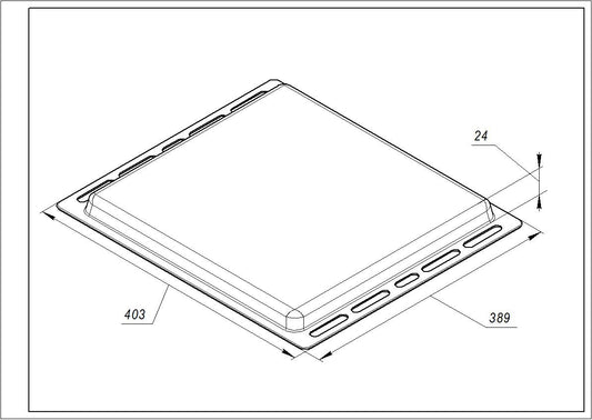 Ariston, Indesit Baking Tray for Oven 403x389x24mm C00078391