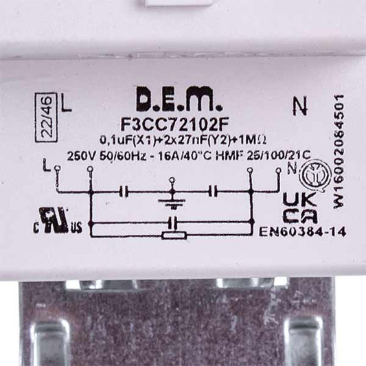 Indesit Washing Machine Suppressor F3CC72102F C00143383