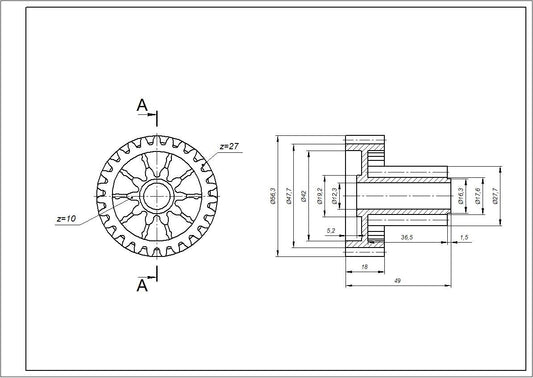 Kenwood Meat Grinder Middle Gear KW715563