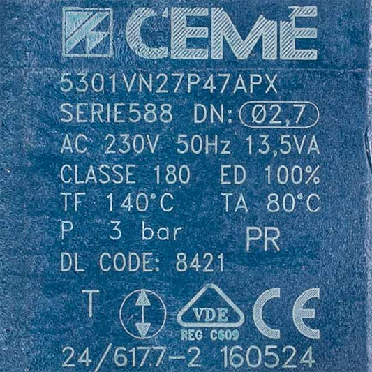 DeLonghi Coffee Machine Solenoid Valve 5301VN2.7P47APX 5213218421