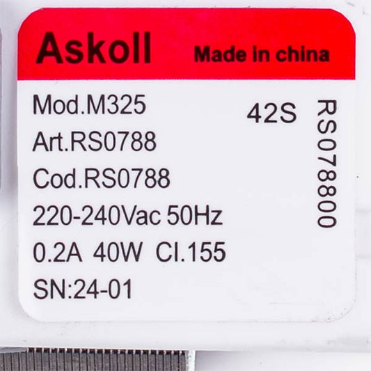 Washing Machine Pump M231 RC0083 Askoll 40W (aluminum winding)