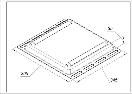 Beko Enamel Oven Tray 395x345x35mm 419100001