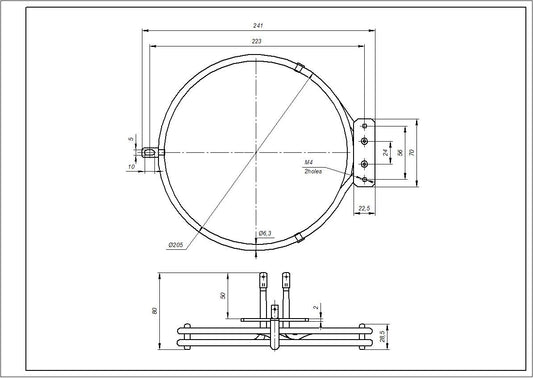 Fan Oven Element 1800W Compatible with Beko 262900074