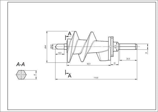 Meat Grinder Screw Compatible with Moulinex XF911101