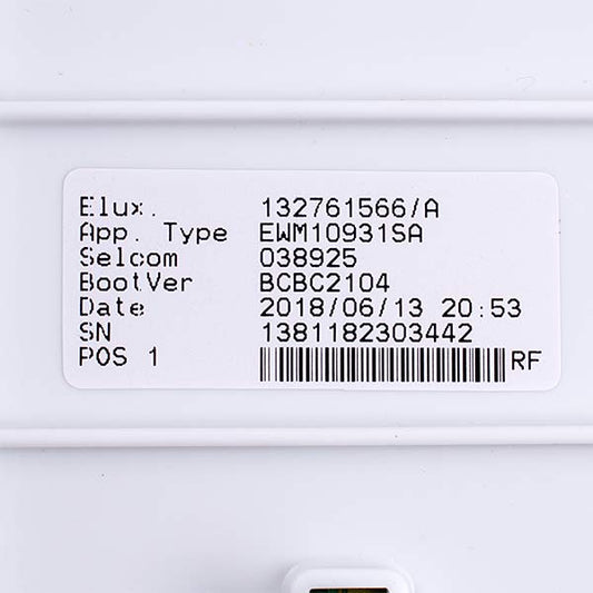 Electrolux Washing Machine Control Module 1327615033 (Not Configured)