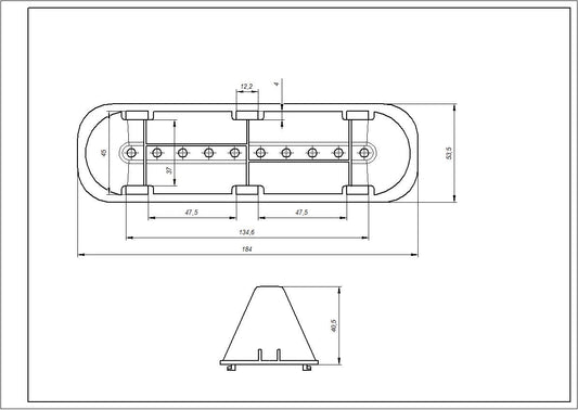 Washing Machine Drum Paddle Compatible with Indesit C00065463 L=183mm