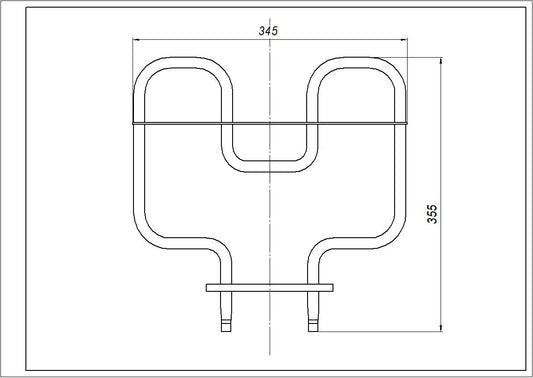 Candy Oven Lower Heater 41024103