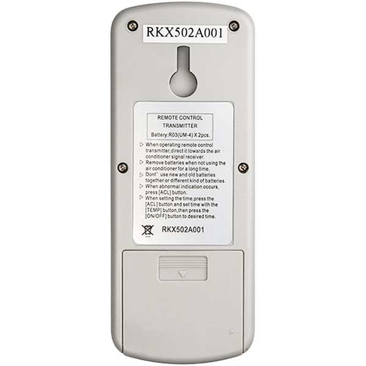 Air Conditioner Remote Control Compatible with Mitsubishi RKX502A001