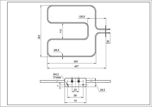 Beko Oven Lower Heating Element 1200W