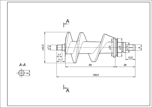 Moulinex MS-651184 Meat Frinder Screw (with sealing ring)