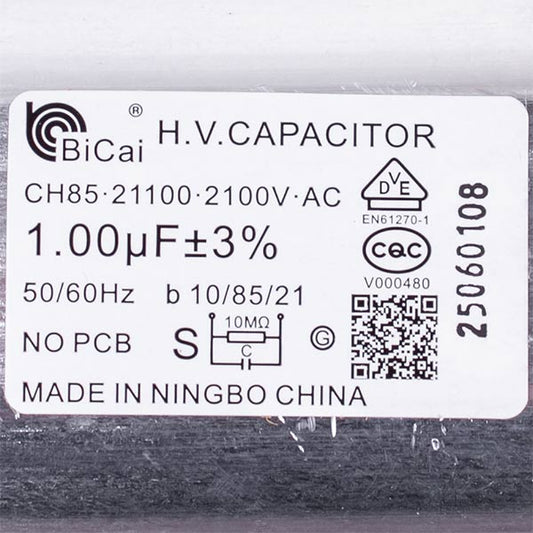 Electrolux Microwave Capacitor H.V. 1.00uF CH85 21100 2100V 4055064572