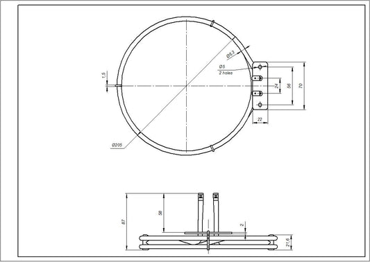 Electrolux Oven Round Heating Element 2400W 140089339059