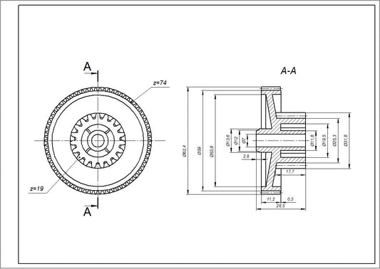 Zelmer \ Bosch Meat Grinder Gear Set (00793636, 00793635, 00793638)