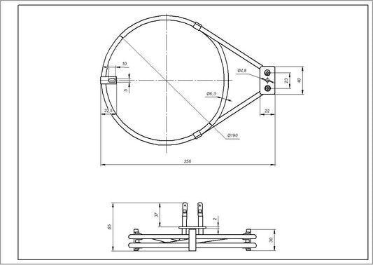 Zanussi Oven Convection Heating Element 3970128058 2000W 230V D=185mm