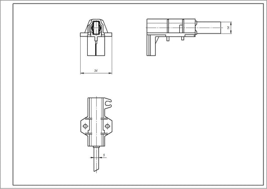 Motor Brushes for Washing Machine Ariston C00273898 (2 pcs.) rod 14x5x34 Type L