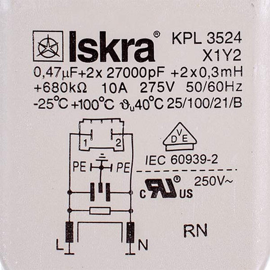 Gorenje Washing Machine Interference Filter KPL3524 192570 275V