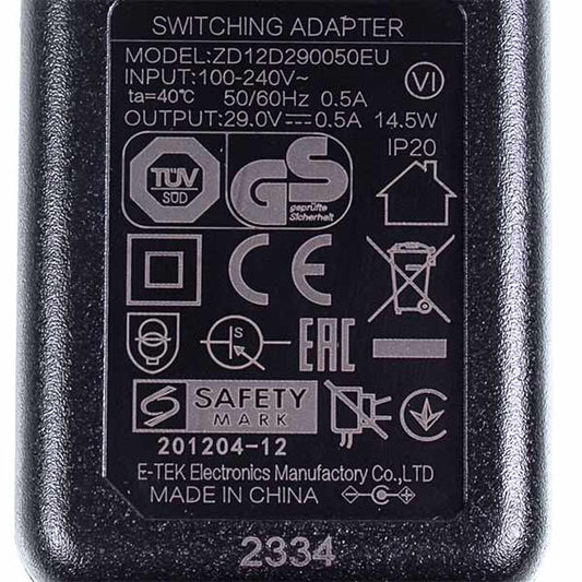 Philips Vacuum Cleaner Adapter 300003472831 ZD12D290050EU 240V 29V 500mA