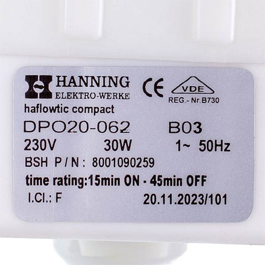 Bosch 00146083 PumpHanning 30W DP020-062 for Washing Machine