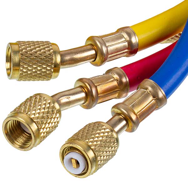 Manometric manifold 2-valves XM-R572G R-410 (R-22 R-134 R-404) + hoses 3 pcs.x1800mm