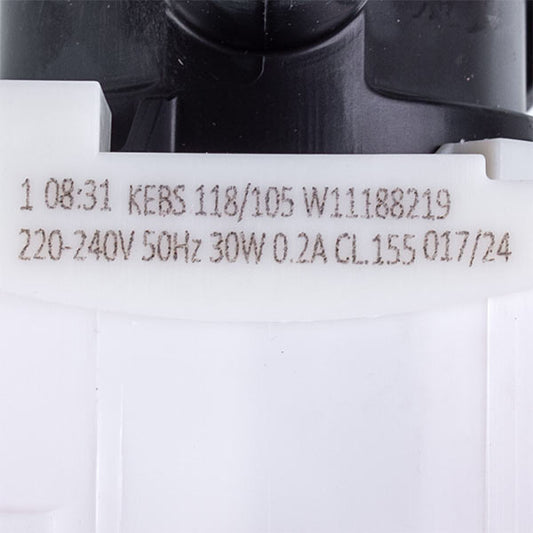 Pump (Drain Pump) for Washing Machine Compatible with 00145522 (assembled) Copreci 24 W KEBS121/117 (paired front contacts)