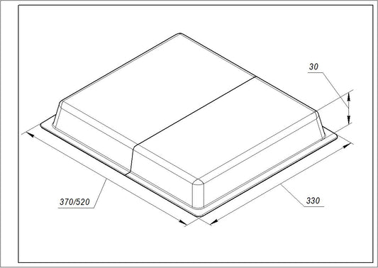 Universal Extendable Baking Tray 330x370/520x30mm