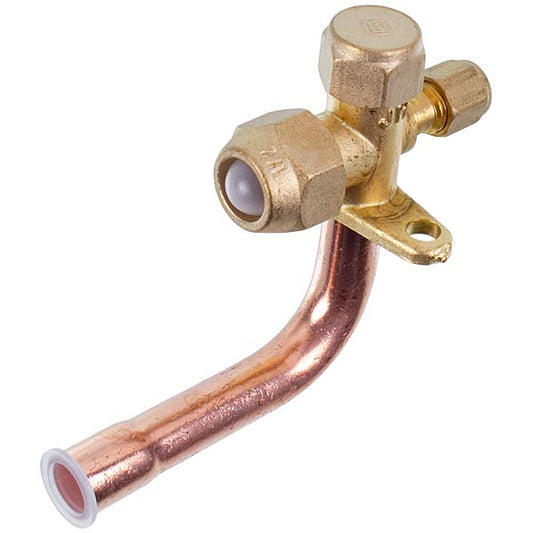 Air Conditioner Service Tap (port) 1/2" angular 90°