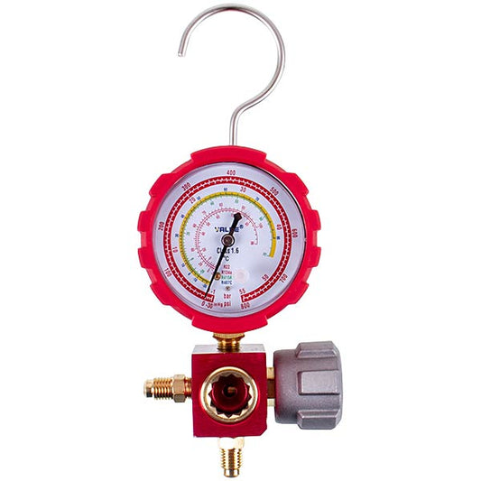 Manometric manifold 1-valve VALUE VMG-1-S-H Type 2 (R410 R407 R22 R134) high pressure