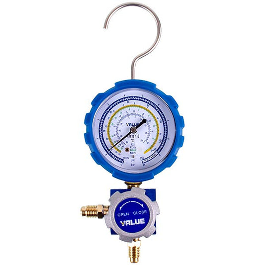 Manometric manifold 1-valve VALUE VMG -1-U-L Type 3 (R404 R407 R22 R134)