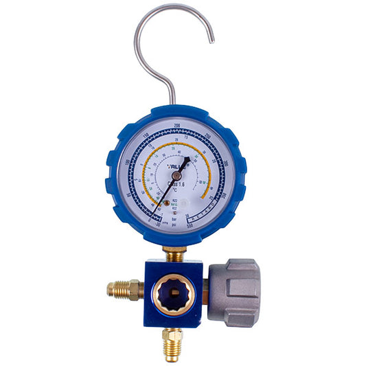 Manometric manifold 1-valve VALUE VMG -1-S-L Type 2 (R404 R407 R22 R134)