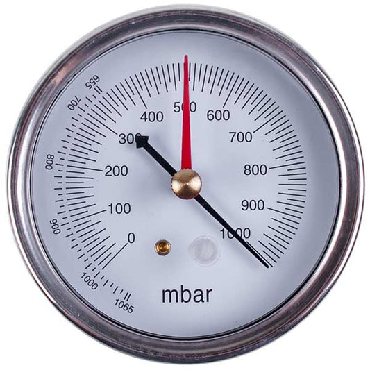 Manometer (vacuum gauge) VALUE 310500301 (D=75mm, rear connection)