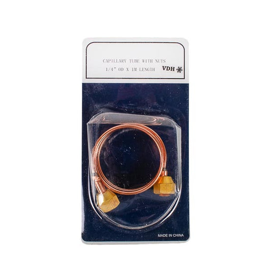 Capillary tube with nut 1/4" L=1000mm ShineYea for temperature control valve