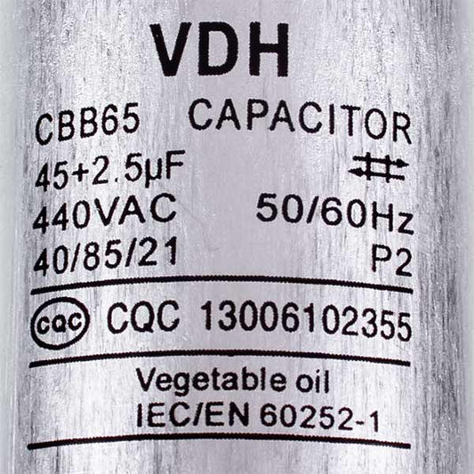 Capacitor 45+2,5uF 450V CBB65