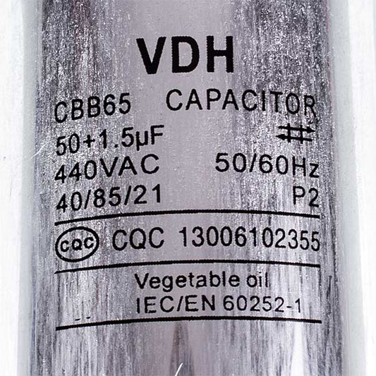 Capacitor 50+1,5uF 450V CBB65