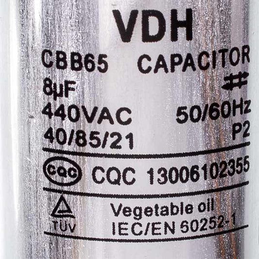 Capacitor CBB65 8uF 450V