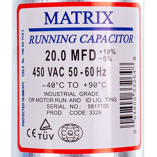 Capacitor Whicepart 20uF 450V CBB65