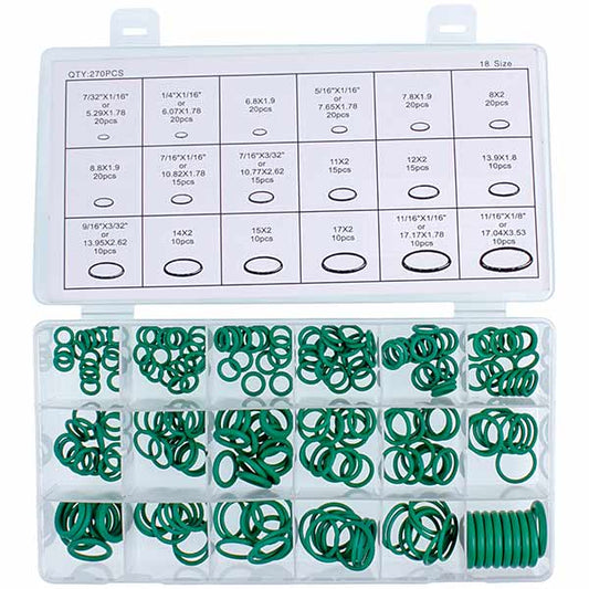 Car Air Conditioning Set of Sealing Rings O-Ring W-8085 (18 types, 270 pcs.)