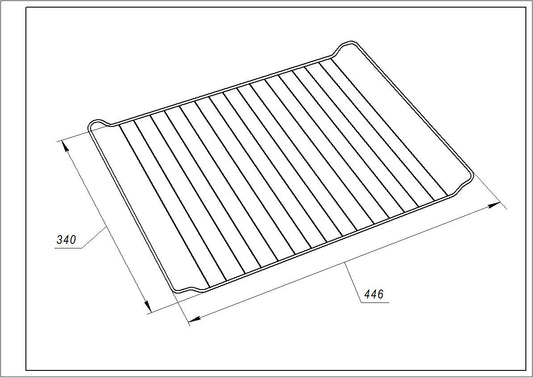 Wire Shelf for Oven GRD001 446x340mm Compatible with Whirlpool 481245819334