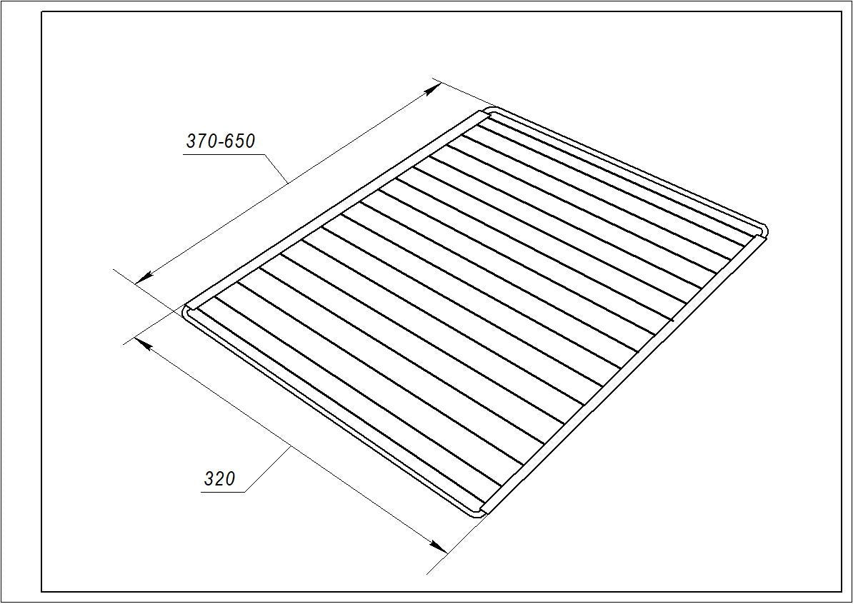 Universal Wire Extensile Shelf for Oven 370-650x320mm