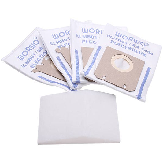 Electrolux/Philips ELMB01K S-BAG WORWO Vacuum Cleaner Microfiber Dust Bag Set