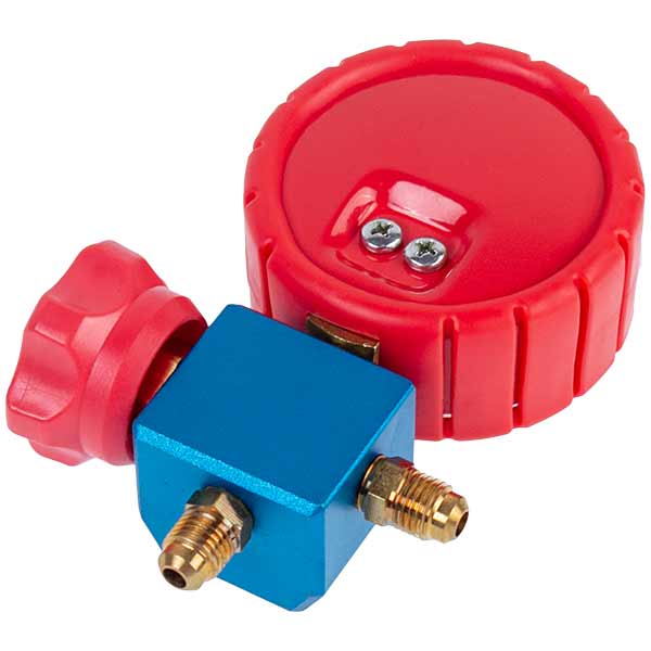 Manometric manifold 1-valve DBF-L-01HGF (R-22 R-410A R-134A R-404A) high pressure (1/4''-1/4'' SAE)