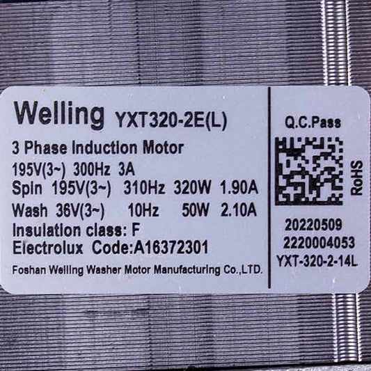 Electrolux 140163723012 Washing Machine Motor