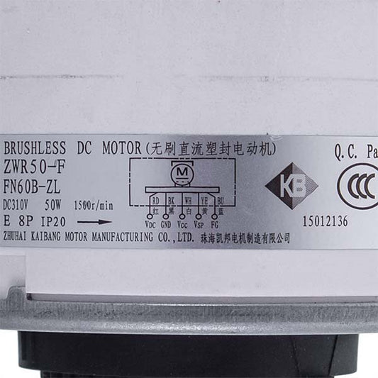 Air Conditioner Indoor Unit Fan Motor C&H 150104060116 ZWR50-F(FN60B-ZL) 50W 310V, 8x70mm stem