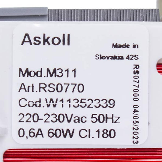 Dishwasher Circulation Pump Motor Indesit C00634172 Askoll M311 220-230V 60W