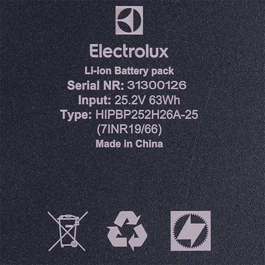 Electrolux 900923377 Cordless Vacuum Cleaner Battery ZE150 25V Li-ion 2.5Ah