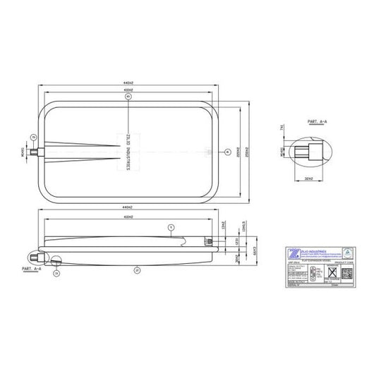 Expansion Tank 6 l Compatible with Gas Boiler Baxi 5693900