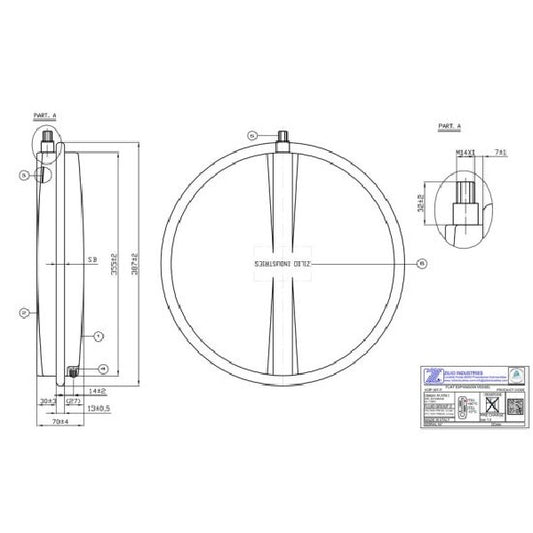 Expansion Tank Zilio 7 l for Gas Boiler Compatible with Baxi/Westen 5668370